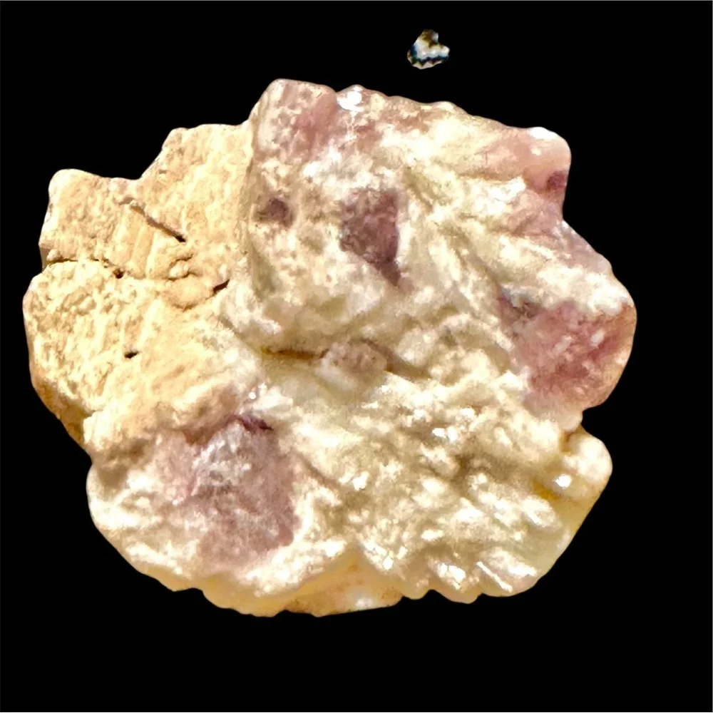 Pink Tourmaline Gem Lepidolite in Milky Quartz Feldspar Natural Crystal Matrix